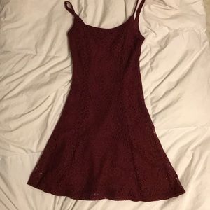 Maroon skater dress